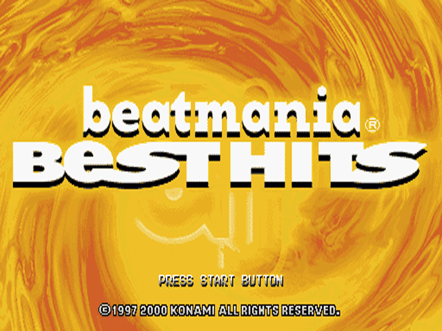 Beatmania Best Hits title screen for Playstation